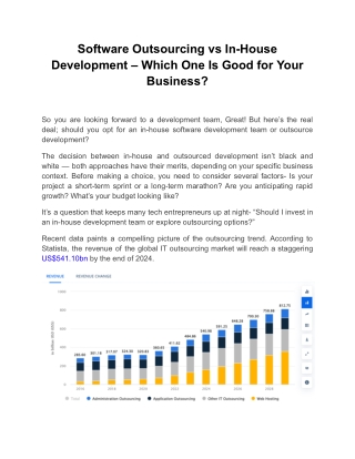 Software Outsourcing vs In-House Development-Which One Is Good for Your Business