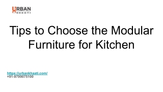 Tips to Choose the Modular Furniture for Kitchen