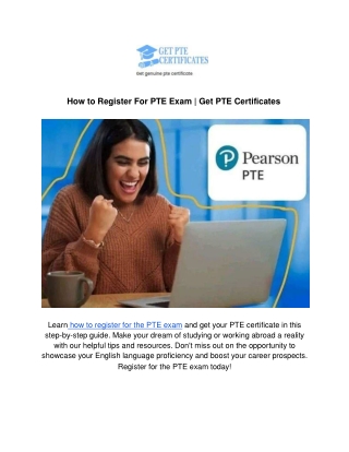 How to Register For PTE Exam | Get PTE Certificates