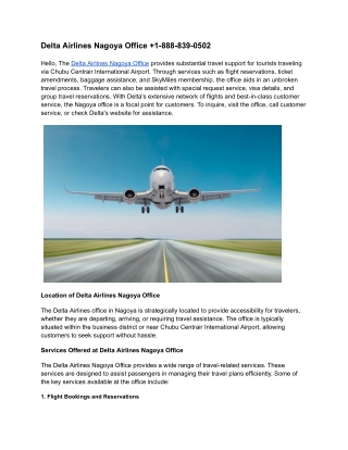 Delta Airlines Nagoya Office