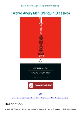 eBook Twelve Angry Men (Penguin Classics)
