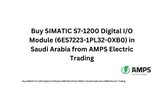 Buy SIMATIC S7-1200 Digital IO Module (6ES7223-1PL32-0XB0) in Saudi Arabia from AMPS Electric Trading_