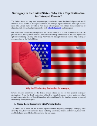 Surrogacy in the United States Why it is a Top Destination for Intended Parents