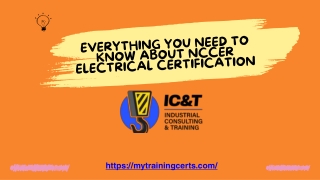 Get Your NCCER Electrical Certification Online