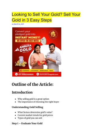 Looking to Sell Your Gold (1)