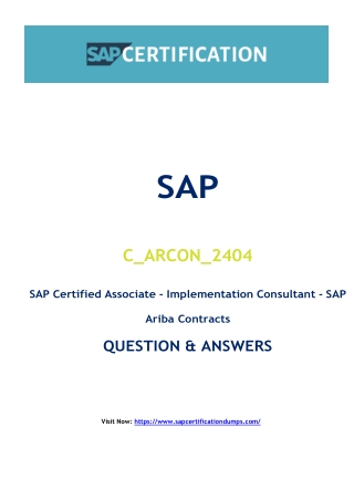 Why C_ARCON_2404 Exam Dumps Could Be Your Key to SAP Certification Victory