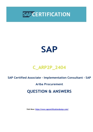 Why C_ARP2P_2404 Exam Dumps Are Transforming the Landscape for SAP Professionals