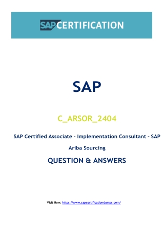 Discover the Strength of C_ARSOR_2404 Exam Dumps for SAP Certification Success