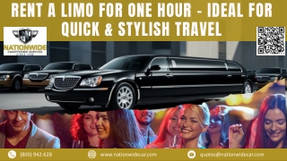 Rent a Limo for One Hour – Ideal for Quick & Stylish Travel
