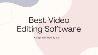 Best Video Editing Software
