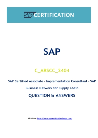 Why C_ARSCC_2404 Exam Dumps Are a Vital for SAP Aspirants