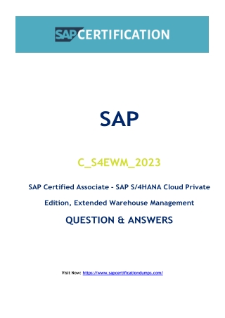 Why Smart Candidates Are Trusting C_S4EWM_2023 Exam Dumps for SAP Certification