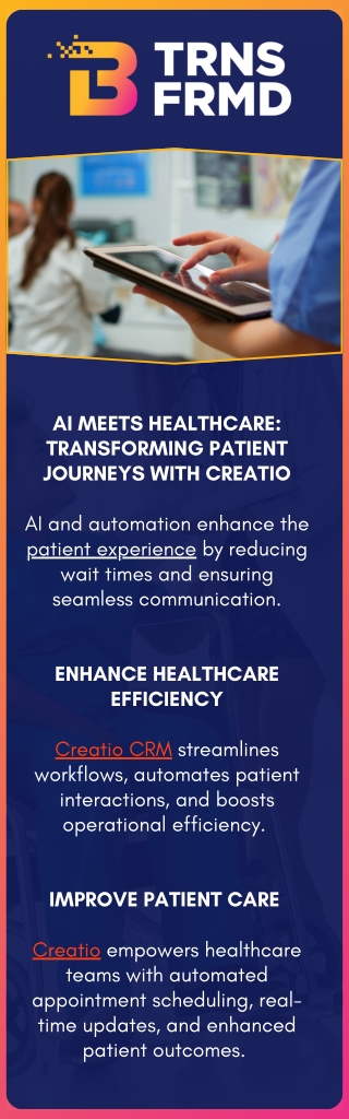 AI MEETS HEALTHCARE TRANSFORMING PATIENT JOURNEYS WITH CREATIO