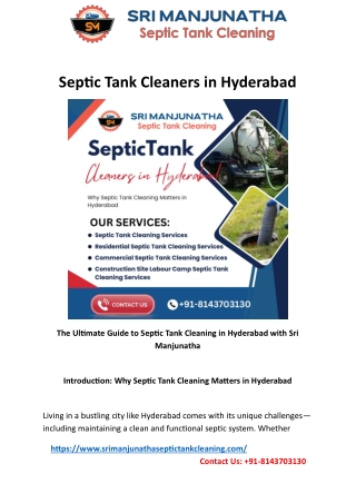 Septic Tank Cleaners in Hyderabad