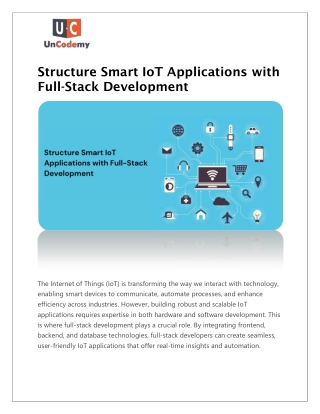 Structure Smart IoT Applications with Full-Stack Development