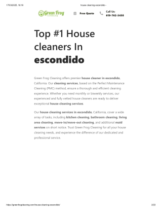 Escondido house cleaning service