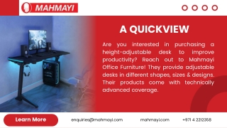 High-Quality Height Adjustable Desks| Leading Online Furniture Store