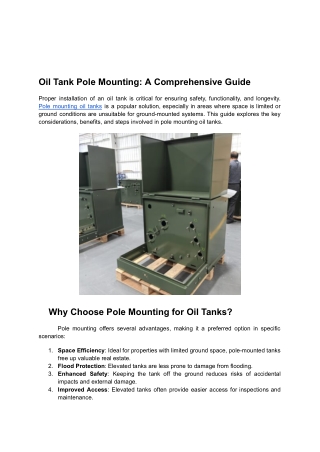 Oil Tank Pole Mounting_ A Comprehensive Guide (1)