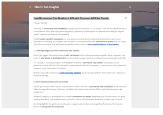 How Businesses Can Maximize ROI with Commercial Solar Panels