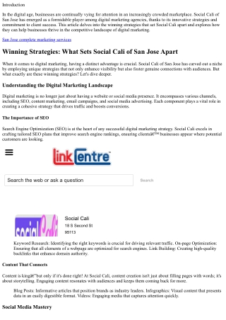 Winning Strategies: What Sets Social Cali of San Jose Apart