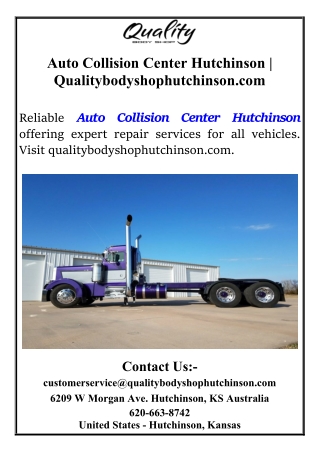 Auto Collision Center Hutchinson | Qualitybodyshophutchinson.com