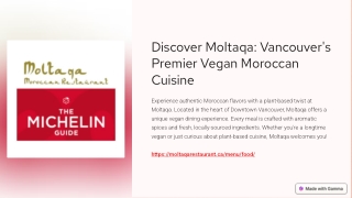 Discover Moltaqa Vancouvers Premier Vegan Moroccan Cuisine