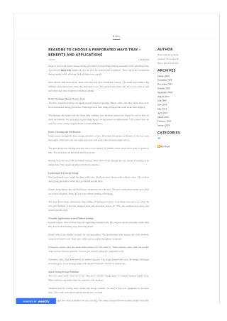 Reasons to Choose a Perforated Mayo Tray – Benefits and Applications