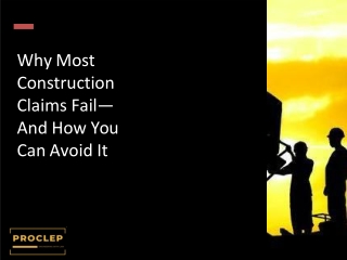 Construction Claims Management Experts | Proclep