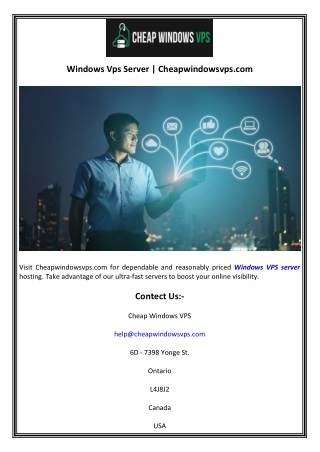 Windows Vps Server  Cheapwindowsvps.com