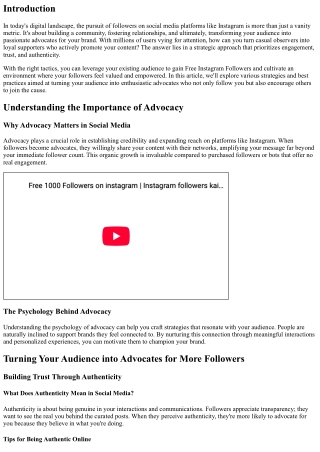 Turning Your Audience into Advocates for More followers