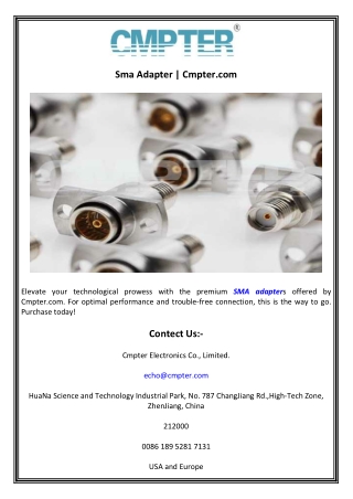 Sma Adapter  Cmpter.com