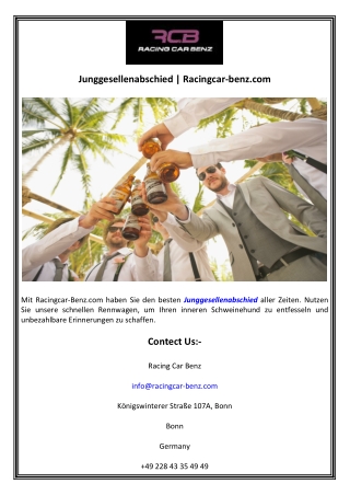 Junggesellenabschied  Racingcar-benz.com