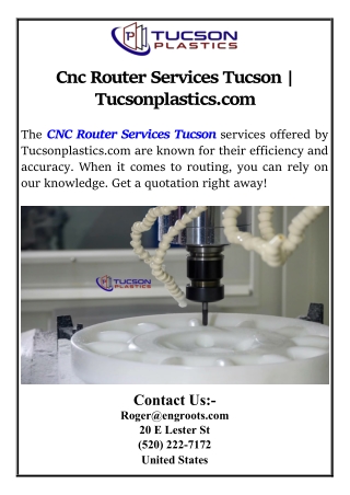 Cnc Router Services Tucson | Tucsonplastics.com