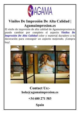 Vinilos De Impresión De Alta Calidad