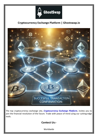 Cryptocurrency Exchange Platform  Ghostswap.io