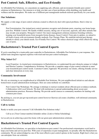 Pest Control Hackettstown