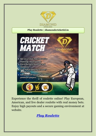 Play Roulette | diamondcricketid.in