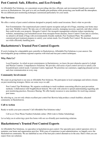 Pest Control Hackettstown