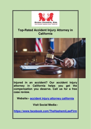 Top-Rated Accident Injury Attorney in California