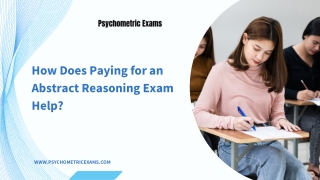 How Does Paying for an Abstract Reasoning Exam Help