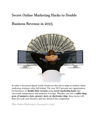 Secret Online Marketing Hacks to Double Business Revenue in 2025
