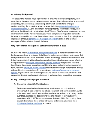 Performance Appraisal in the Accounting Industry – Challenges & Solutions in 2025