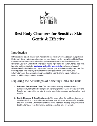 Best Body Cleansers for Sensitive Skin Gentle & Effective