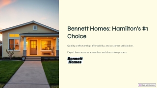 New Homes in Hamilton – Built to Last with Bennett Homes