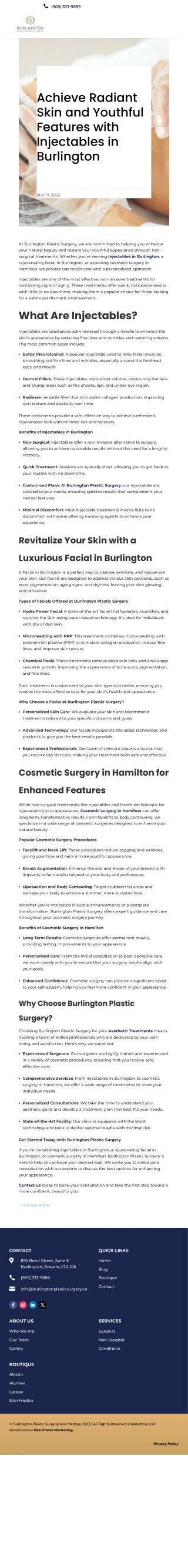 Refresh Your Look with Injectables & Facials in Burlington