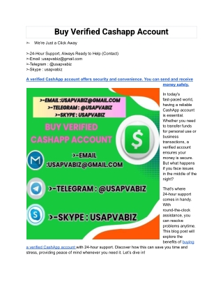 Buy Verified Cashapp Account
