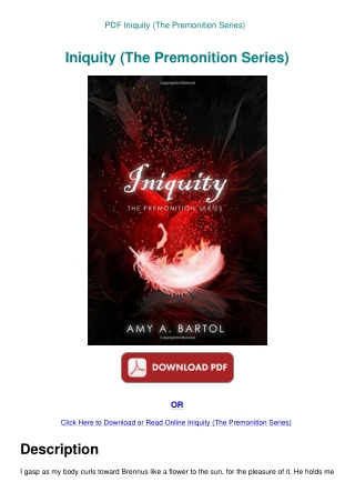 PDF Iniquity (The Premonition Series)