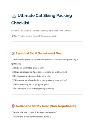 The Ultimate Cat Skiing Checklist (1)