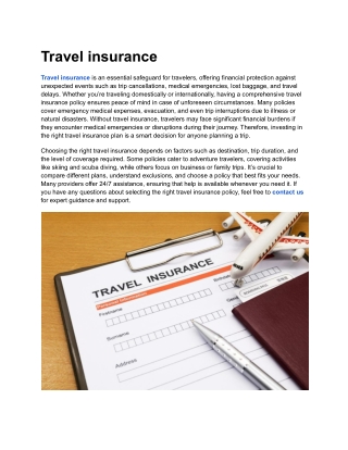 Travel insurance