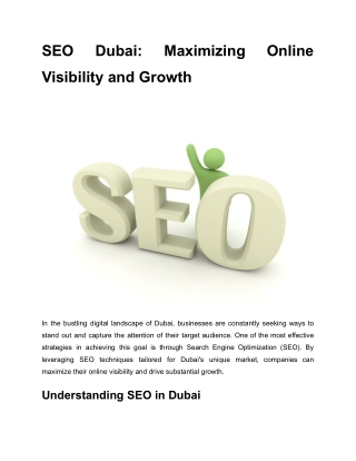SEO Dubai_ Maximizing Online Visibility and Growth